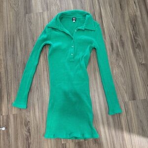 BDG Vibrant Green Long Sleeve Dress